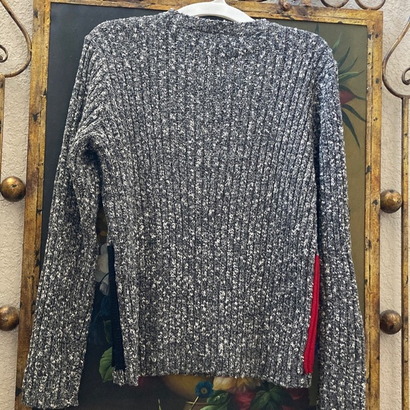 Y2K UK Hand-Sewn Colorblock Sweater, Cotton Blend - Picture 2 of 7